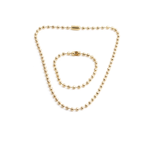 Collar Y Pulsera De Cuentas De Cobre Facetadas Doradas Joyas De Moda Simple Para Mujeres Accesorios Elegantes