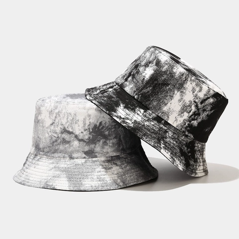 Cappello da Pescatore in Cotone Tie-Dye Reversibile Cappello da Sole Estivo per Uomo Donna Moda Streetwear Casual da Esterno