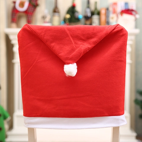 Kerststoelhoezen En Tafelkleed Non Woven Stof Rood En Wit Eetkamer Vakantie Feest Decoratie Kerstman Sneeuwpop Patronen