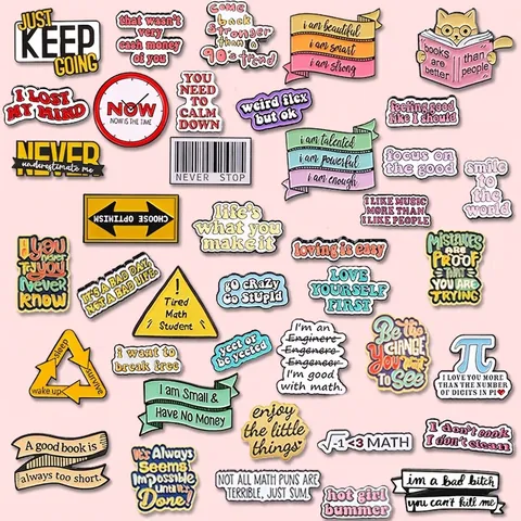 Inspirierende Zitate Emaille Brosche Pin Legierung Slogan Briefing Revers Abzeichen Für Rucksäcke Kleidung Cartoon Accessoire