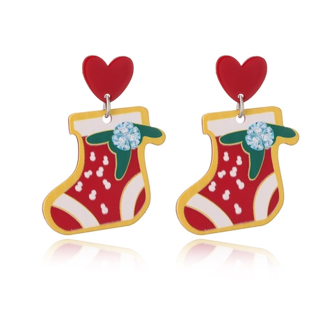 Kerst Oorbellen Acryl Sneeuwpop Kerstboom Bel Suikergoedhuisje Feestelijke Sieraden Voor Vrouwen Meisjes