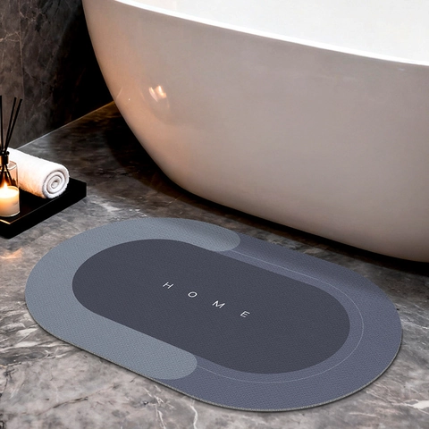 Super Absorberende Vloermat Nappa Leder Sneldrogend Badkamer Badmat Antislip Rubberen Bodem Modern Minimalistisch Entree Tapijt