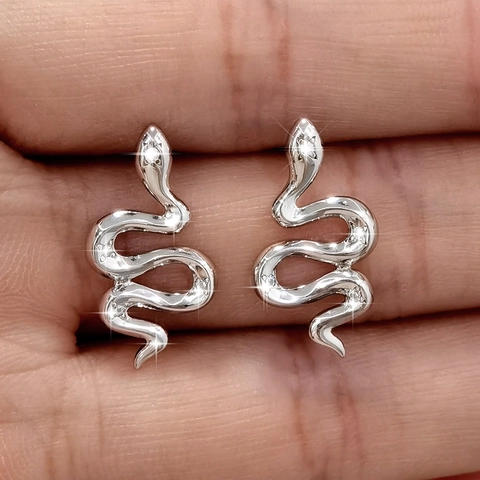 925 Sterlingsilber Schlange Ohrringe Mode Mikro Eingelegte Zirkonia Tier Geformte Ohrstecker Für Damen High End Schmuck Geschenk