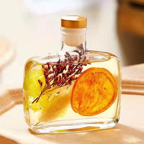 Reed Diffuser Home Fragrance Oil With Dried Preserved Flowers Glass Bottle Long Lasting Air Freshener Aromatherapy Decor