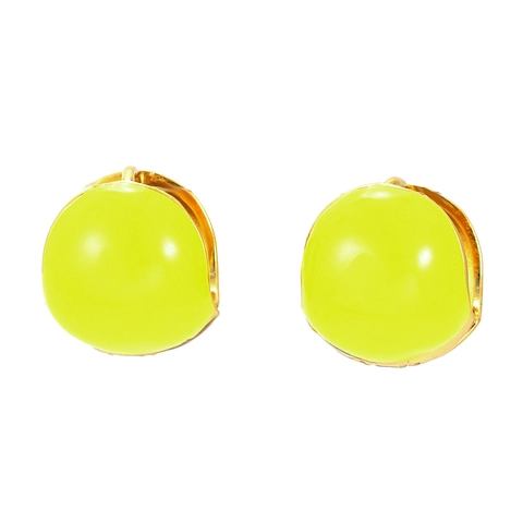 Bunte Emaille Kuppel Ohrring Kupfer Vergoldet Runde Huggie Creolen Minimalistischer Bohemian Stil Schmuck Für Damen