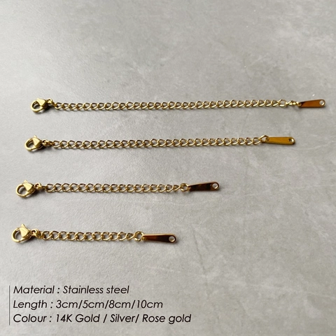 Roestvrijstalen Sieraden Verlengketting Met Kreeftsluiting Voor DIY Sieraden Maken Goud Zilver Roségoud Accessoires