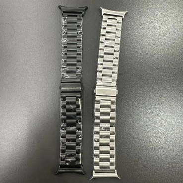 Correa de Reloj de Tres Perlas de Acero Inoxidable Compatible Con Samsung Watch Ultra 2 8 Classic 47mm Banda de Repuesto Metal
