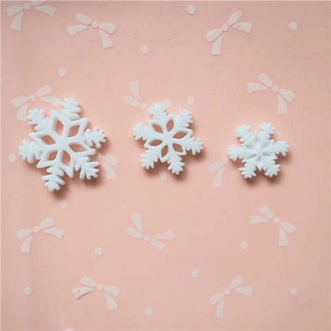 Weihnachts Schneeflocken Harz Flatback Charms Glitzer DIY Haarschmuck Handyhülle Dekoration Winter Feiertag Ornamente