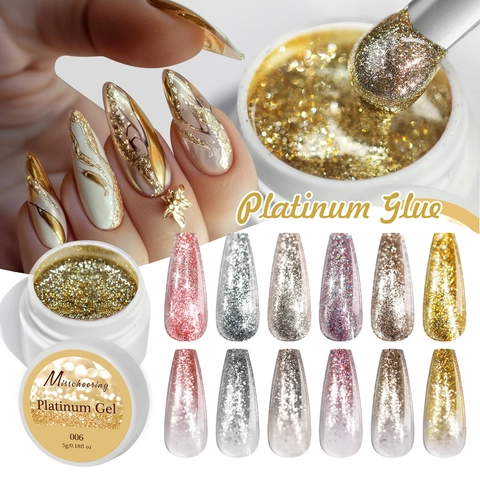 Reflective Glitter Nail Gel Polish Sparkling Shimmer High Density Metallic Effect DIY Manicure Art