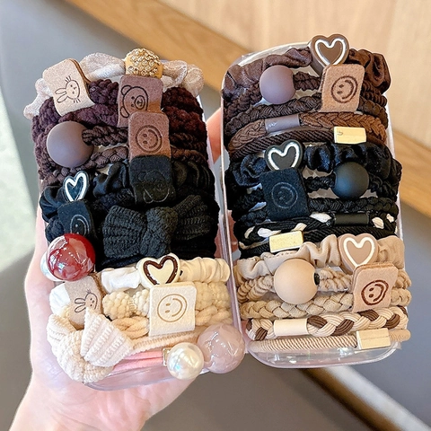 Elastici E Scrunchies In Tessuto Corde Per Capelli Alta Elasticità Durevoli Per Donne Ragazze Stile Coreano Minimalista Con Decoro