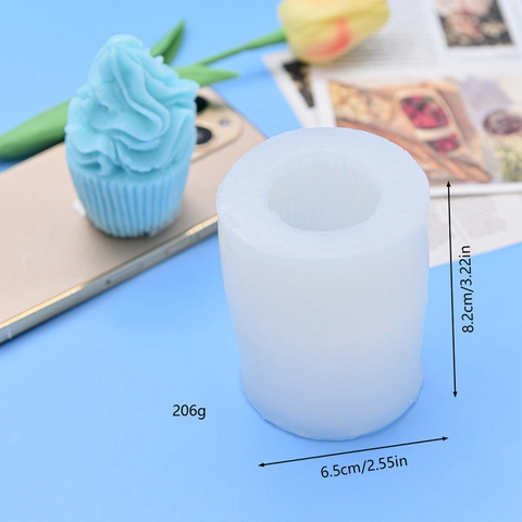 Stampo In Silicone Realistico A Forma Di Cono Gelato E Cupcake Per Pasticceria Fai Da Te Torta Cioccolato Candela Sapone