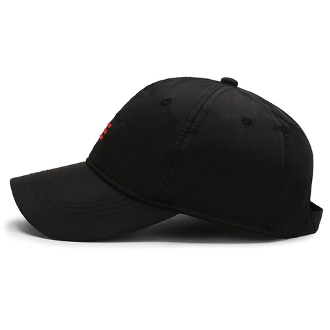 Schnell Trocknende Baseballkappe Polyester Atmungsaktiv Wabennetz Sonnenhut Outdoor Sport Verstellbar Unisex Streifen Design