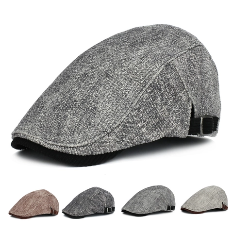 Coppola Unisex Cotone Stile Britannico Vintage Newsboy Ivy Cappello Regolabile Tweed Strutturato Retro Berretto