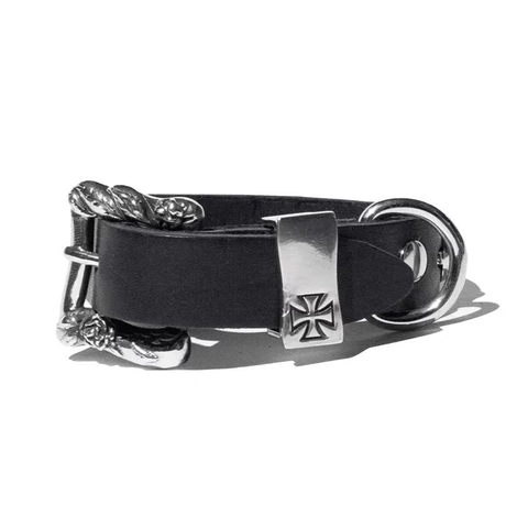 Bracciale In Pelle Punk Rock Lega Borchie Polsino Con Motivo A Croce Stile Gotico Vintage Per Uomini Donne