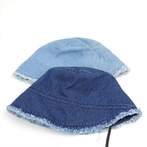 Damen Denim Anglerhut Mit Fransen Saum Gewaschene Baumwolle Retro Sonnenschutz Fischerhut Sommer Outdoor Zubehör
