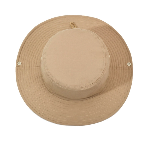 Unisex Outdoor Wide Brim Sun Bucket Hat UV Protection Quick Dry Breathable Fishing Hiking Boonie With Adjustable Chin Strap