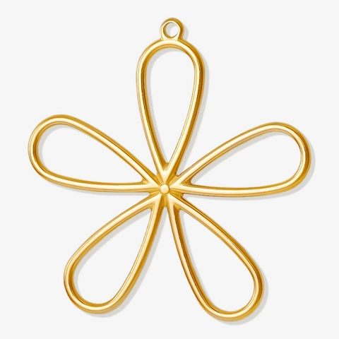 Hollow Flower Pendant 304 Stainless Steel DIY Jewelry Making Findings Chic Floral Charm For Necklace Bracelet