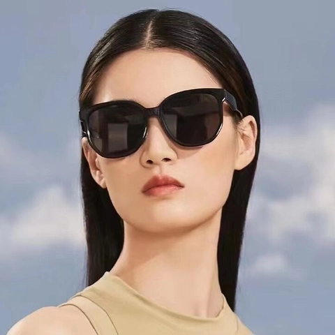 Fashion Square Large Frame Sunglasses UV400 Protection PC Frame AC Lens Retro Unisex Outdoor Travel Accessory