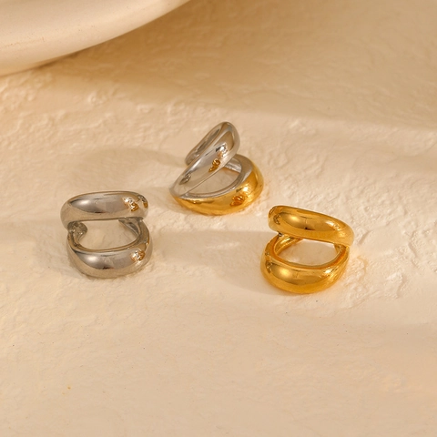 Geometrische Gelaagde Ear Cuffs Roestvrij Staal Zonder Piercing Kraakbeen Oorbellen Minimalistische Sieraden Voor Dames