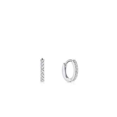 Classic Huggie Hoop Earrings With 925 Sterling Silver And Sparkling Cubic Zirconia For Women Minimalist Jewelry