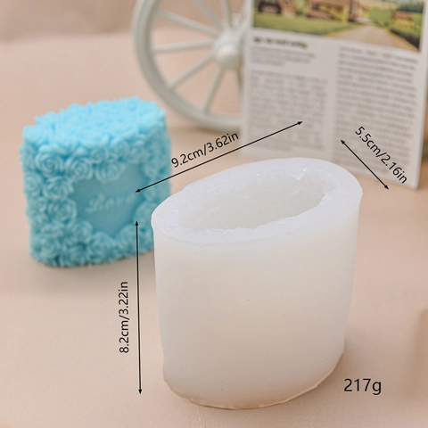 Silikonform 3D Rosen Herz Love Relief Für DIY Aromatherapie Kerzen Seifen Romantische Hochzeitsgeschenke