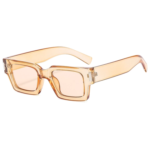 Square Frame Sunglasses PC Frame AC Lens UV400 Protection Retro Vintage Eyewear For Outdoor Travel Unisex