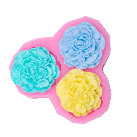3D Carnation Flower Silicone Mold For Cake Fondant Baking DIY Chocolate Decoration Flower Shape Sugarcraft Mold Baking Tool