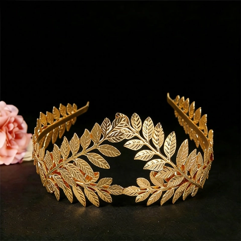 Barock Vintage Gold Silber Metall Blatt Krone Diadem Griechisch Römischen Stil Lorbeerblatt Stirnband Für Hochzeit Party Damen Schmuck