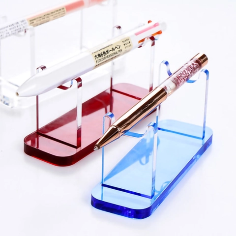 Acrylic Pen Display Stand Clear Desktop Holder For Fountain Pens Makeup Brushes Calligraphy Brushes Stable Base Office Home