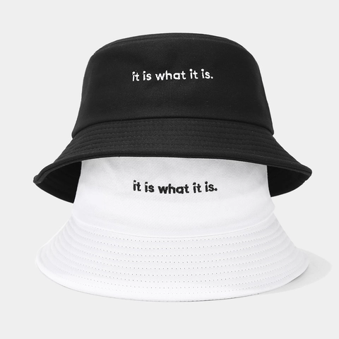 Chapeau Bob En Toile De Coton Unisexe Slogan Brodé Lettre Protection Solaire Été Extérieur Streetwear Décontracté
