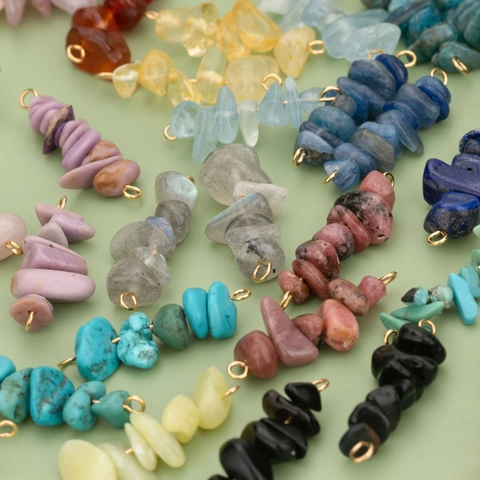 Ciondoli In Pietra Naturale Connettori In Filo Di Rame DIY Gioielli Ciondoli In Cristallo Irregolari