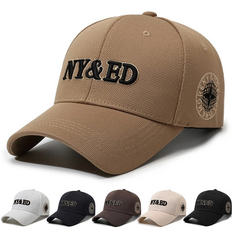 Bestickte Buchstaben Baumwolle Baseballkappe Verstellbare Atmungsaktive Outdoor Sport Freizeit Sonnenhut Für Herren Damen