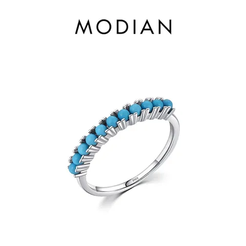 925 Sterling Silber Ring Mit Blauen Türkis Perlen Minimalistischer Stapelbarer Retro Schmuck Für Damen Chic Accessoire
