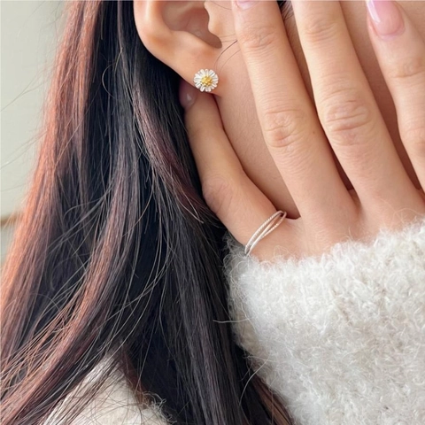 925 Sterling Silver Rings Minimalist Twisted Rope Layered Multi Line Fashion Jewelry For Women Korean Style