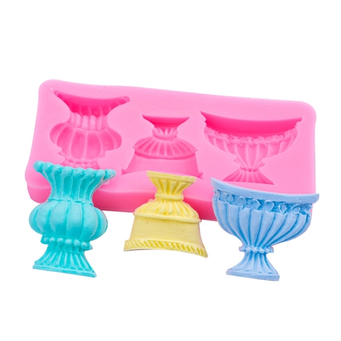 European Classical Vase Silicone Mold Baroque Trophy Urn Shapes For Fondant Cake Chocolate DIY Epoxy Resin Crafting Tools