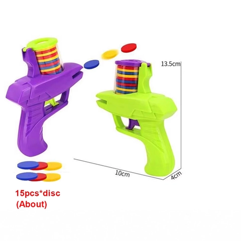 Fliegender Scheibenwerfer Spielzeug UFO Karotten Pistole Manuell Kunststoff Bunte Weiche EVA Scheibe Interaktiver Sport Outdoor Geschenk