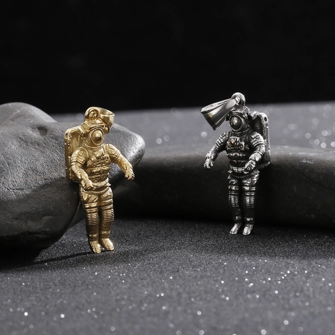 Collar Con Colgante De Astronauta Acero Inoxidable 3D Diseño De Hombre Espacial Hip Hop Punk Joyería Para Hombres Mujeres