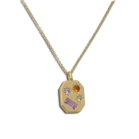 Hoefijzer Hanger Ketting Roestvrij Staal Verguld Kleurrijke Zirkonia Caleidoscoop Sieraden Voor Dames Meisjes