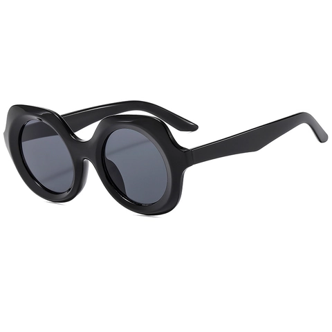 Retro Polygon Sunglasses UV400 Protection Irregular Round Oversized PC Frame AC Lens Outdoor Travel Eyewear For Men Women