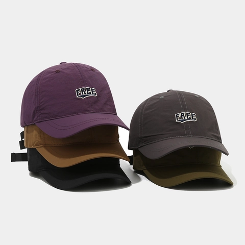Retro Short Brim Baseball Cap Quick Dry Synthetic Fabric Embroidered Letter Adjustable Casual Outdoor Sun Hat