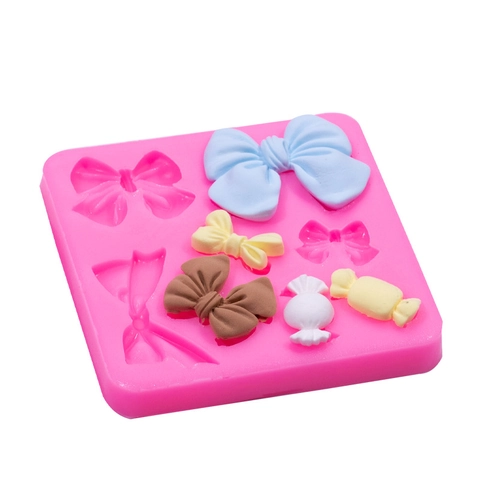 Bowknot Candy Silicone Mold Flexible DIY Baking Tool For Fondant Chocolate Cake Decorating Resin Epoxy Clay Crafting