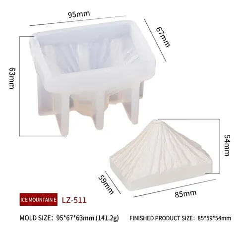 Iceberg Mountain Silicone Mold For DIY Handmade Aromatherapy Candle Plaster Diffuser Stone Realistic Scenery Design