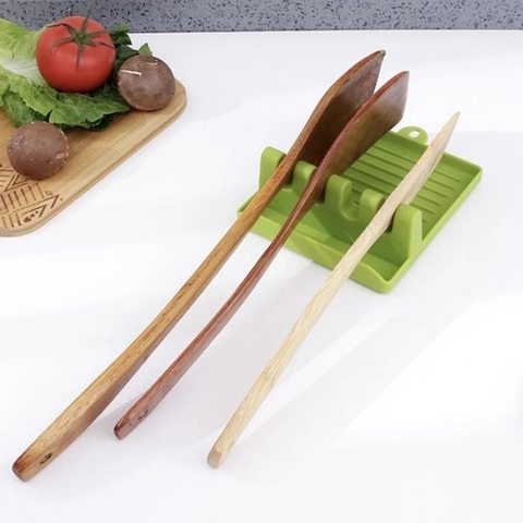 Repose Ustensile De Cuisine Support De Couvercle Spatule Cuillère Plastique Résistant À La Chaleur Organisateur
