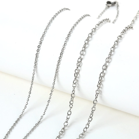 Chaînes De Collier En Acier Inoxydable Et Fer Avec Fermoirs Mousquetons Pour La Fabrication De Bijoux DIY Chaînes Minimalistes