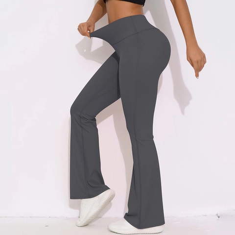 Women High Waist Flare Yoga Pants Scrunch Butt Tummy Control Bootcut Gym Leggings Brushed Stretchy Workout Fitness Bottoms