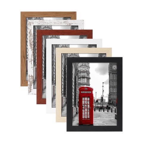 Minimalist Wood Photo Frame MDF Desktop Tabletop And Wall Hanging Decorative Picture Frame For Home Office Decor