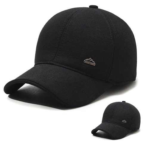 Gorra De Béisbol De Lana De Invierno Con Orejeras Cálida A Prueba De Viento Sombrero Deportivo Ajustable