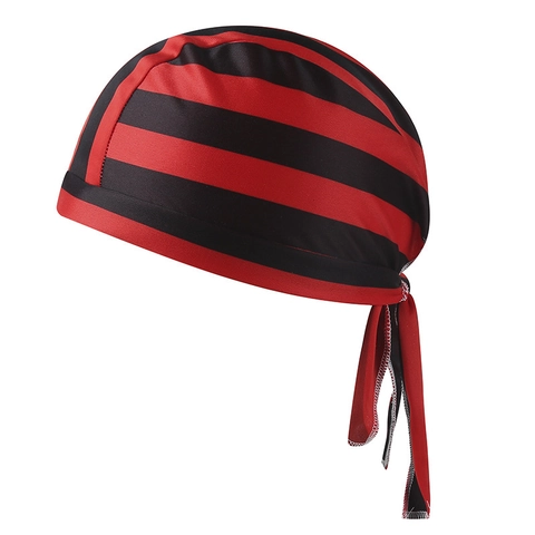 Unisex Striped Pirate Hat Breathable Polyester Doo-rag Hip Hop Headwear For Cycling Outdoor Sports Sun Protection Headband