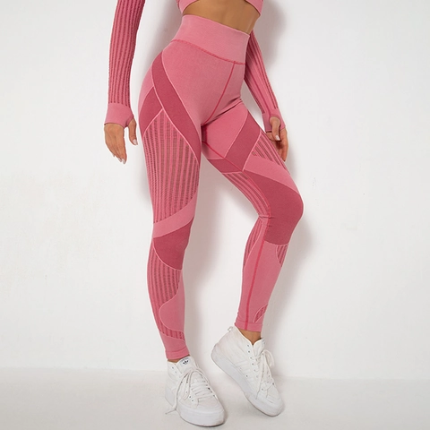 Naadloze Yoga Leggings Met Hoge Taille Voor Dames Push Up Mesh Uitsparing Ademend Elastisch Fitness Gym Trainingsbroek
