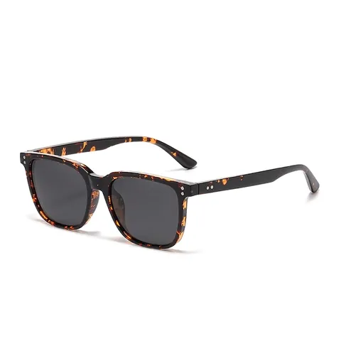 Occhiali Da Sole Quadrati Polarizzati Protezione UV400 Montatura PC Anti Luce Blu Retro Rivetto Moda Per Uomo Donna
